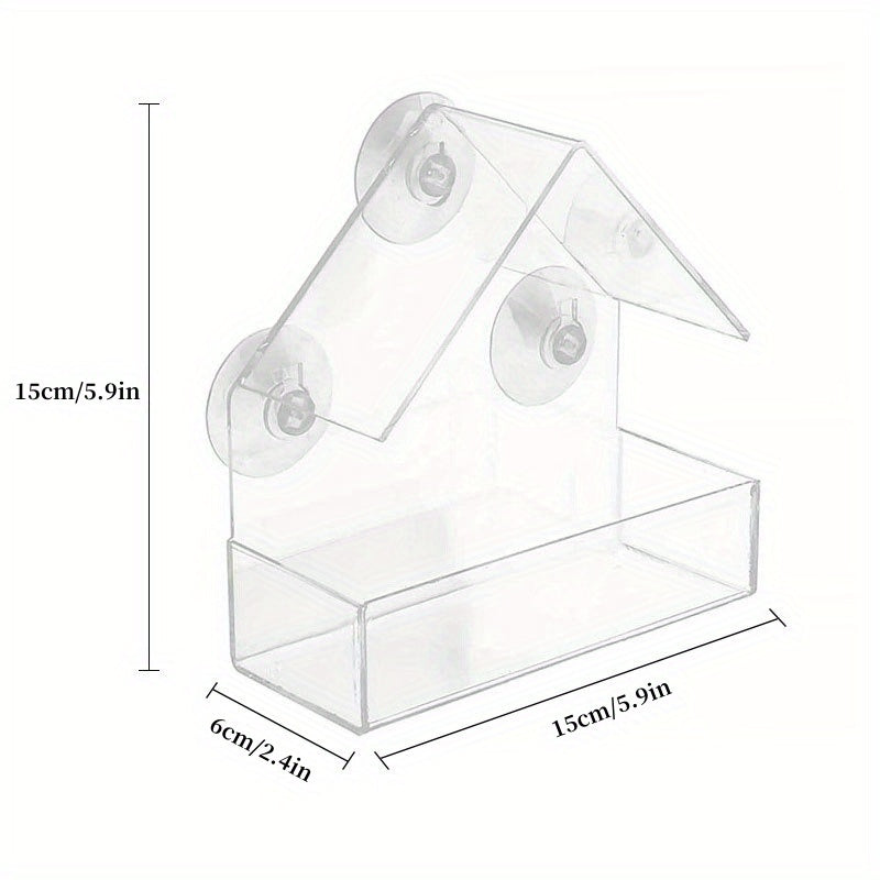 Acrylic Parrot Bird House Outdoor Feeder