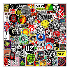 100Pcs Music Themed Waterproof Stickers for Adults & Teens