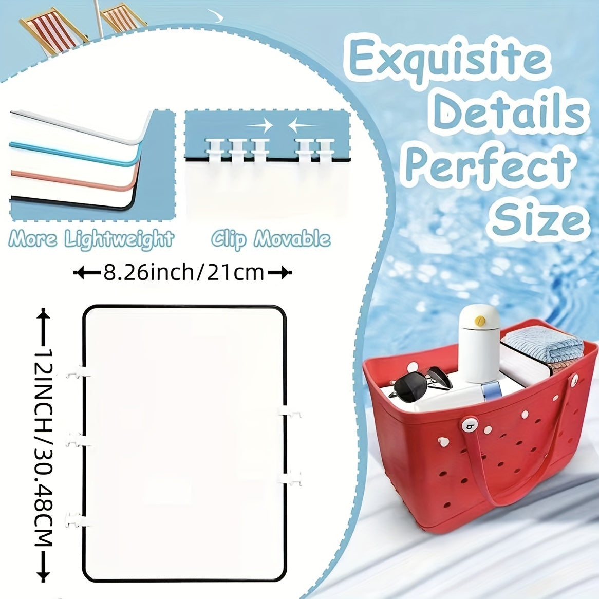 Divider Tray For Bogg Bag Portable Durable Travel Accessories Insert