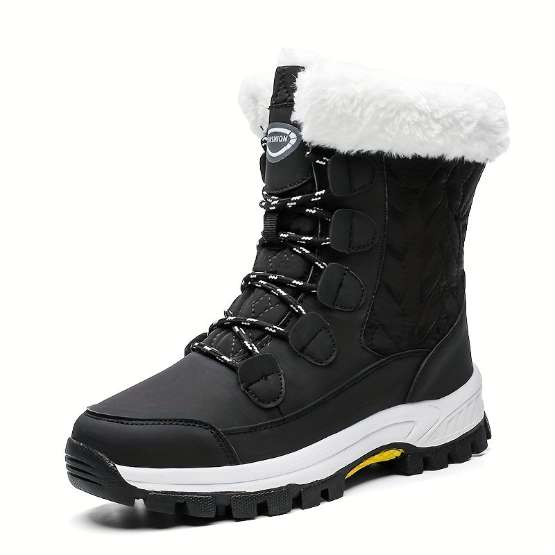 Women's Outdoor Snow Boots Warm Lace Up Platform Boots