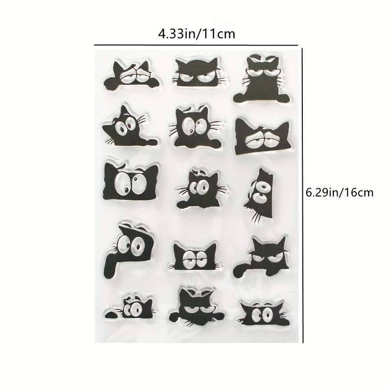 Cat Expression DIY Cartoon Transparent Stamp