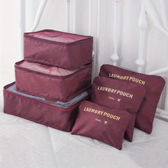 6 Pcs Travel Storage Bag Sets Portable Luggage Bags Organizer