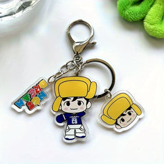 Cartoon Keychain Doll Acrylic Keyring Purse Bag Backpack Car Key Charm Accessory