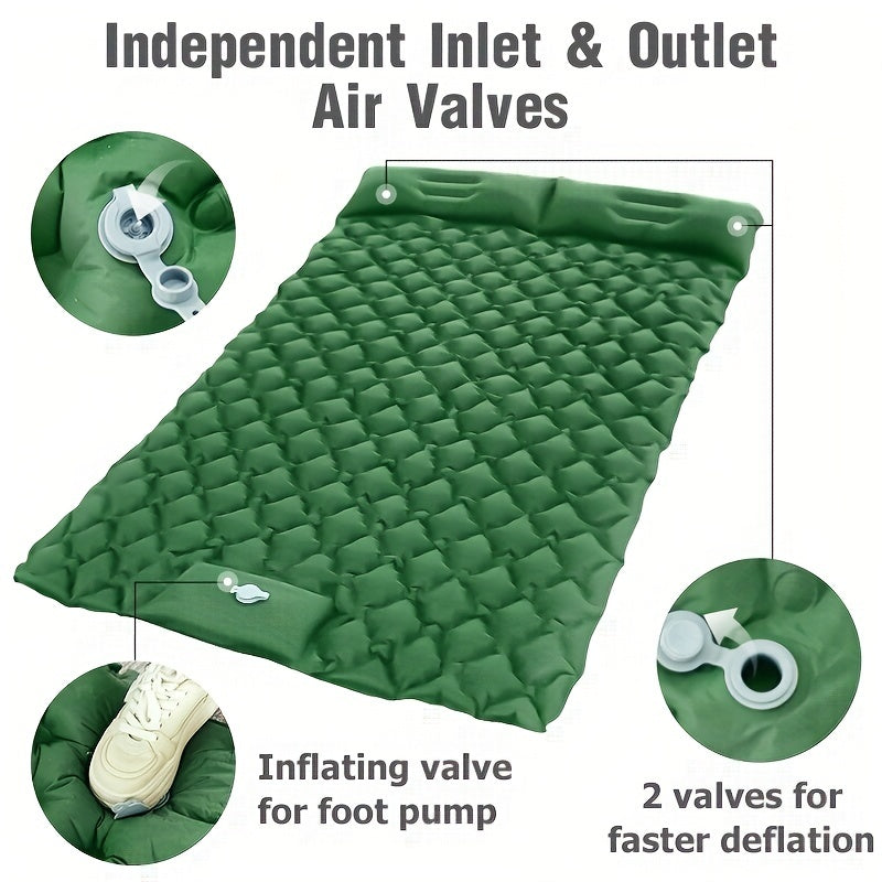 Inflatable Mattress with Pillow & Pump for Camping Travel