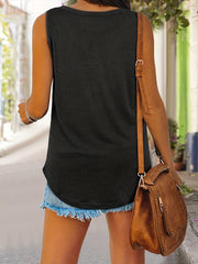 Versatile Tank Top V Neck Sleeveless Summer Top