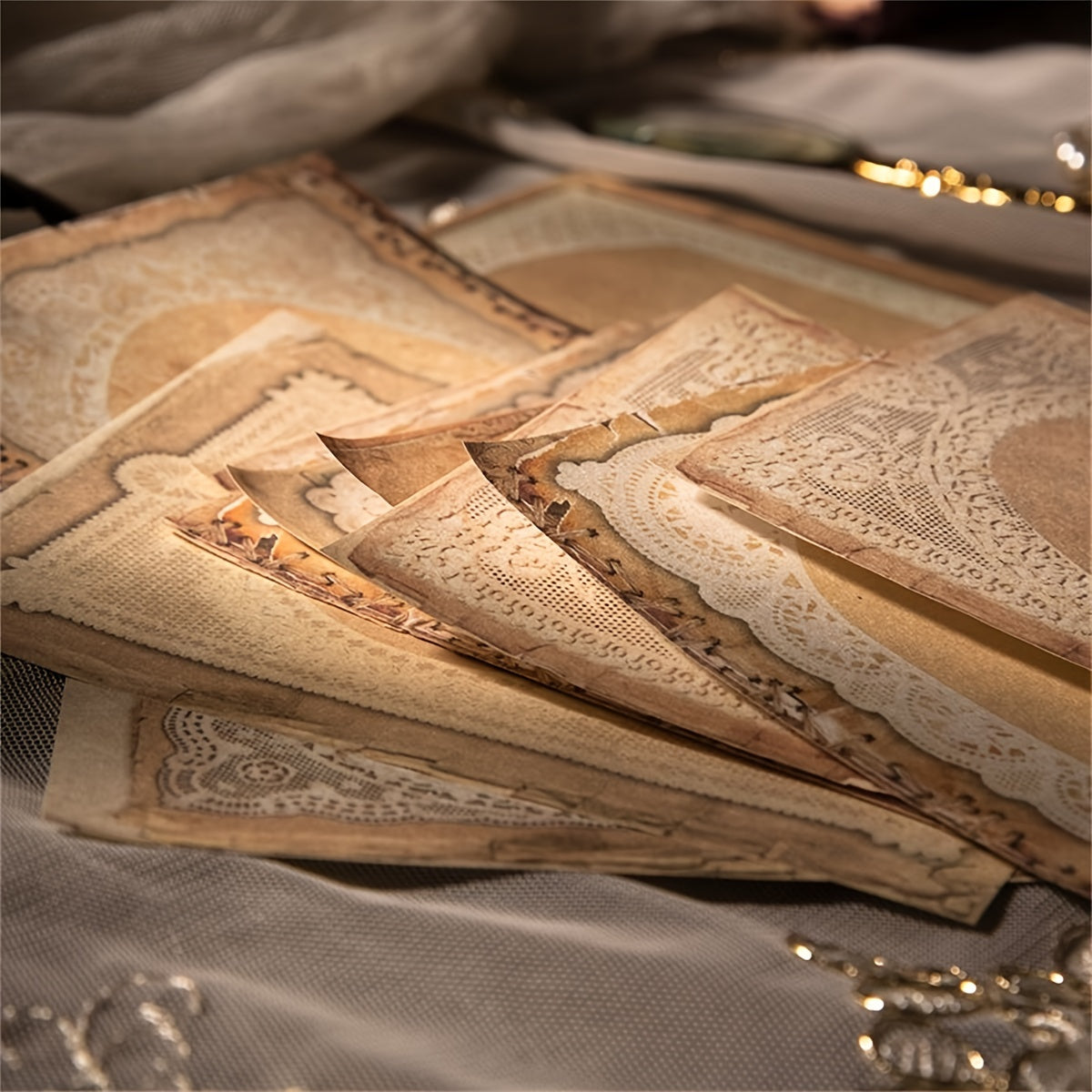 50pcs Retro Lace Hand Account Decoration Material Pack