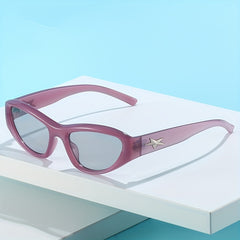 Y2K Triangle Cat Eye Sunglasses Star Jelly Frame Glasses UV400