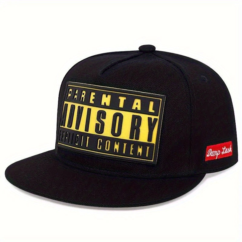 Advisory Patch Snapback Hat Hip Hop Block Baseball Cap Unisex