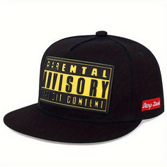 Advisory Patch Snapback Hat Hip Hop Block Baseball Cap Unisex