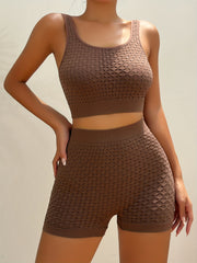 Argyle Textured Push Up Bra & Panties Set