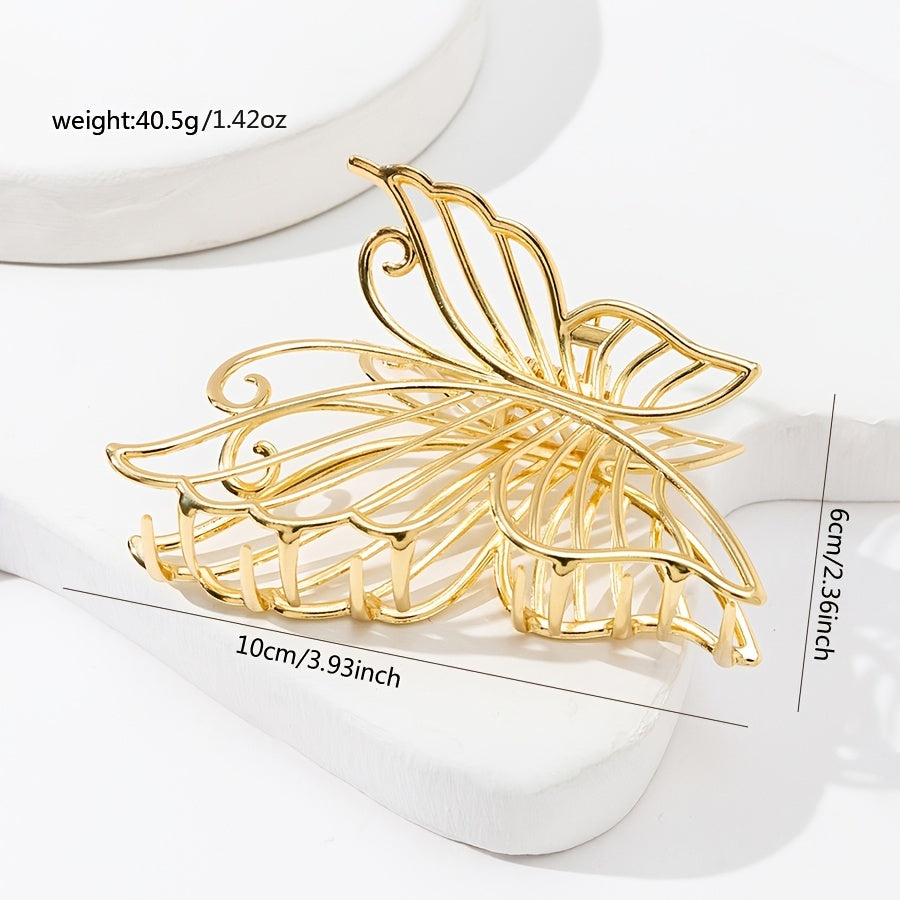 Hollow Butterfly Hair Clip Strong Hold for Thick Hair Accessories