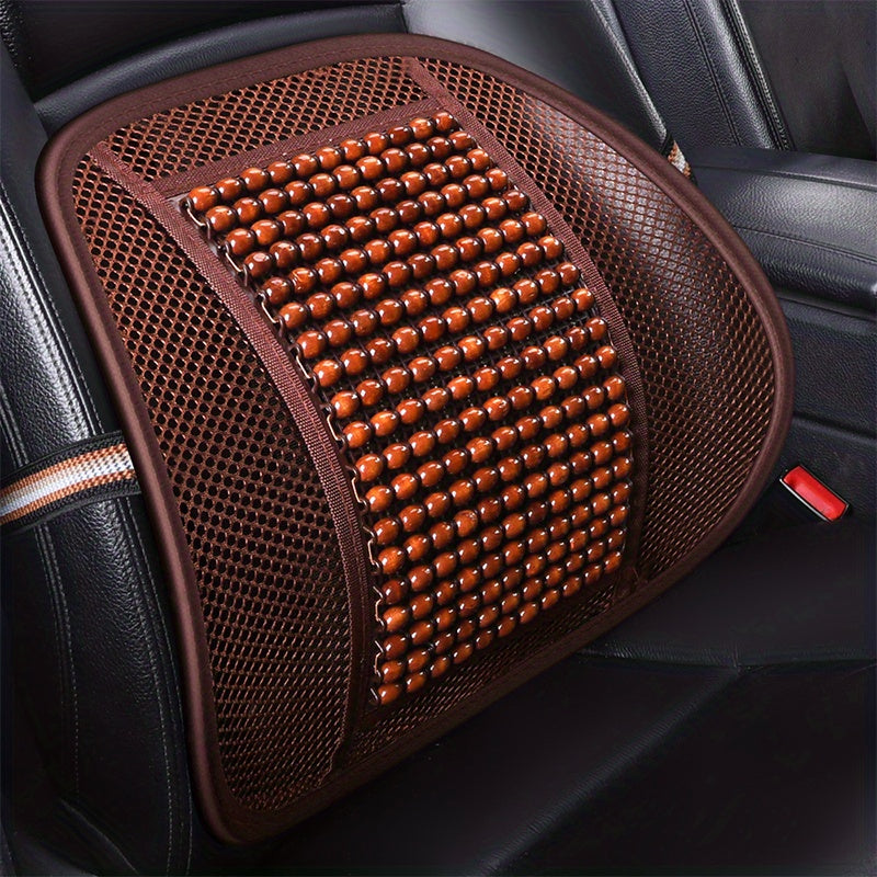 Wooden Beaded Car Lumbar Support for Summer