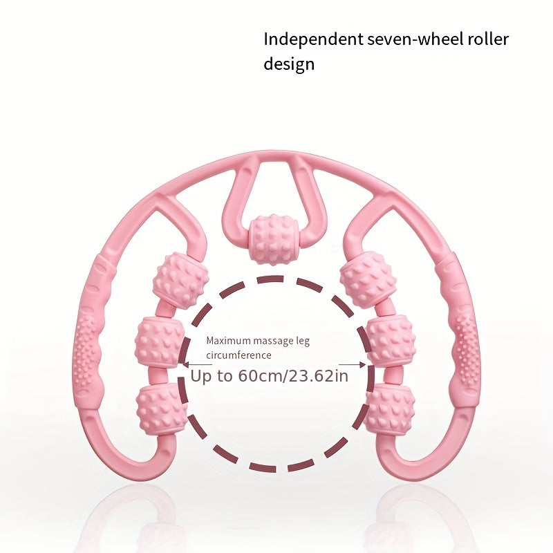Leg Training Ring Clamp 7 Wheel Leg Massage Roller for Muscle Relaxation