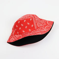 Paisley Pattern Bucket Hat Ethnic Style Couple Sunshade