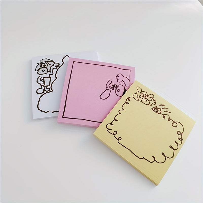 Cartoon Dog Sticky Note Drawing Message Note Paper 1pc 50sheets