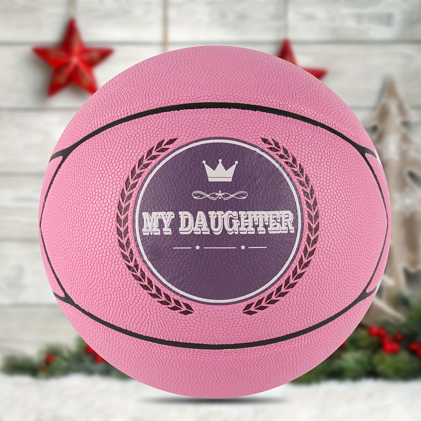 Engraved Basketball To My Daughter From Mom PU leather Basketball Gift