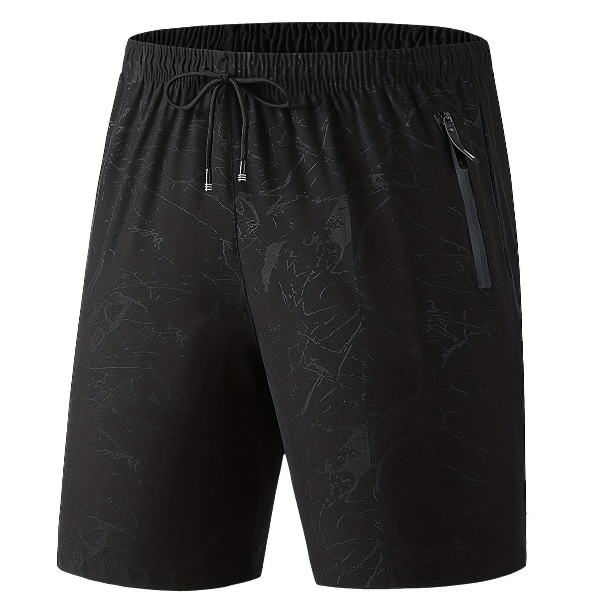 Men's Active Drawstring Shorts with Zip Pockets