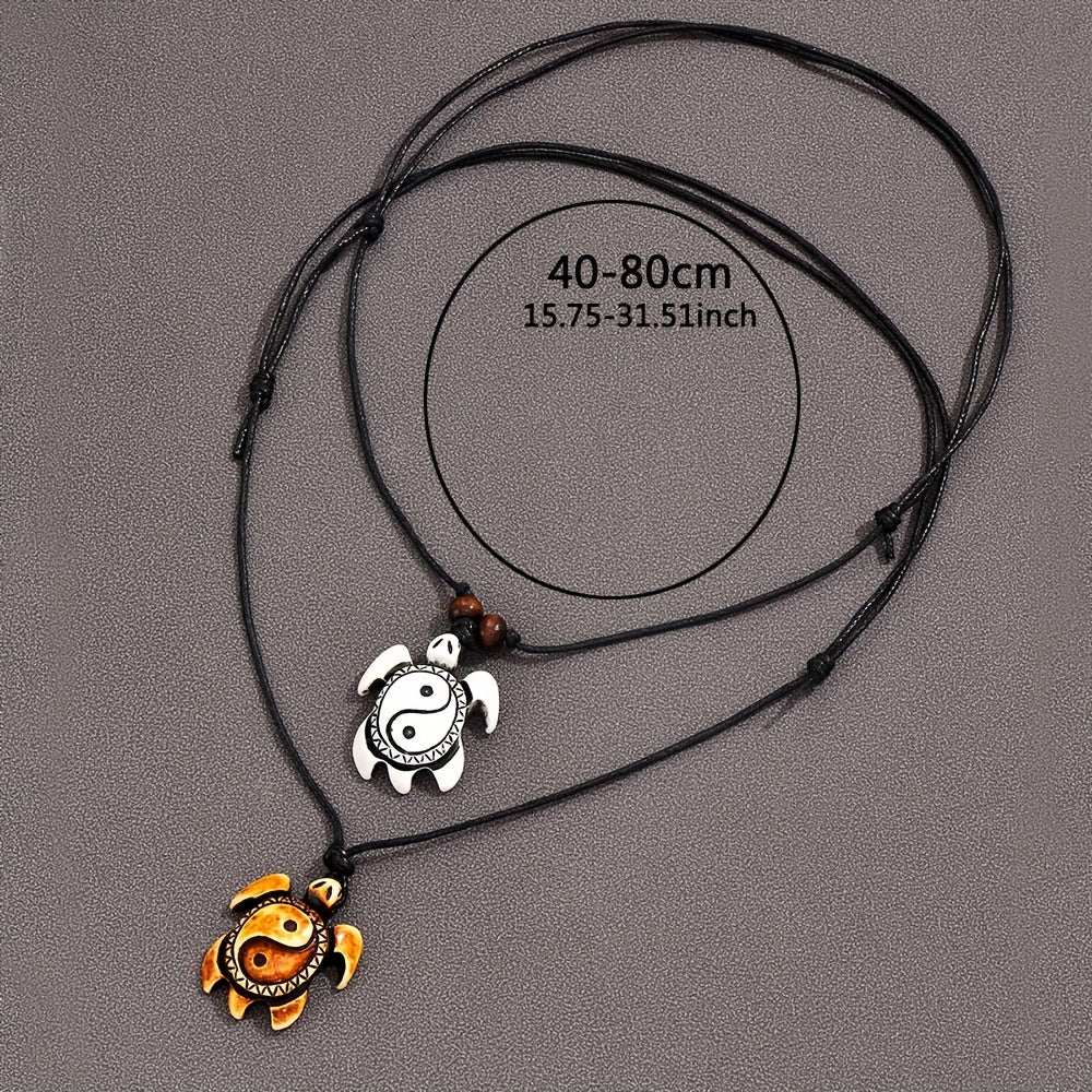 Men's Pendant Necklace Resin Turtle Pattern Pendant Casual Jewelry