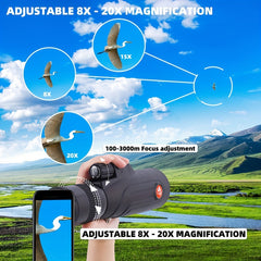 Dual Focus Prism Compact Monocular for Hiking