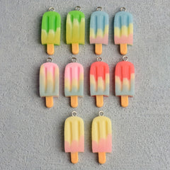 10pcs Polyresin Popsicle DIY Pendant For Women For Jewelry Making
