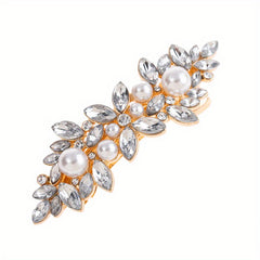 Rhinestone Pearl Hair Clip French Barrette Hair Accessory