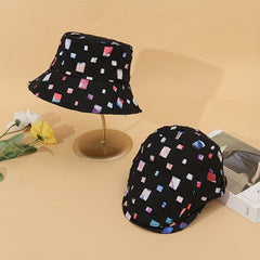 2pcs Colorful Ripped Distressed Sunshade Bucket Hats