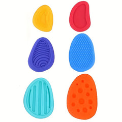 6pcs Soft Textured Fidget Stones, Teenagers & Adults, Durable, Colorful