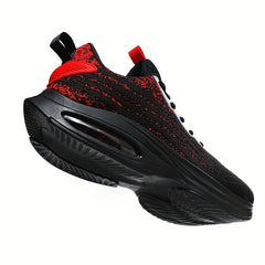 Men's Air Cushioned Lace Up Casual Shoes Lightweight Non Slip Sneaker