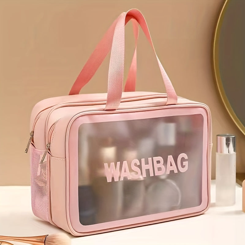 Makeup Zipper Bag Waterproof Satchel - Travel Toiletry Wash Bag