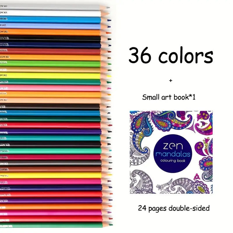 36 Colored Pencils & Sketchbook Set