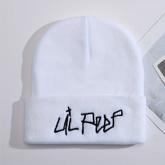 Lil Peep Cartoon Embroidered Warm Beanie Hat
