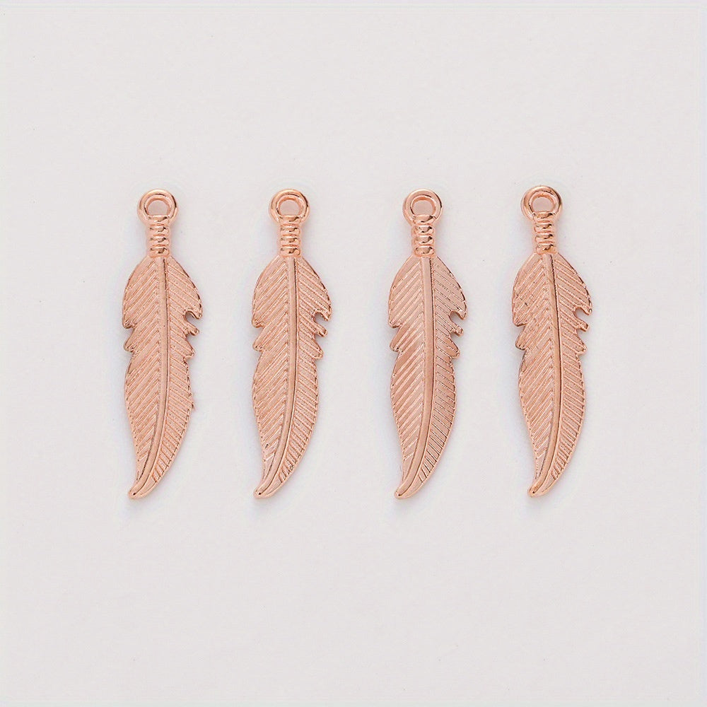 30pcs Alloy Feather Charms Pendants for DIY Jewelry Making Bracelet Necklace