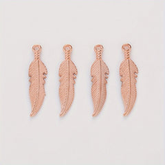 30pcs Alloy Feather Charms Pendants for DIY Jewelry Making Bracelet Necklace
