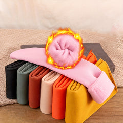 7 Pairs Plush Lined Socks Women's Mid Tube Stockings