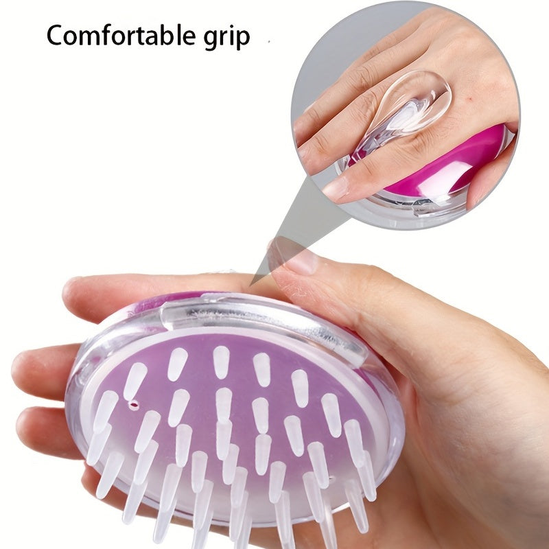 Silicone Shampoo Brush Head Massage Hair Wash Comb