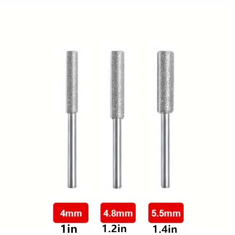 3-Piece Diamond Coated Chainsaw Sharpener Set