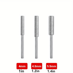 3-Piece Diamond Coated Chainsaw Sharpener Set