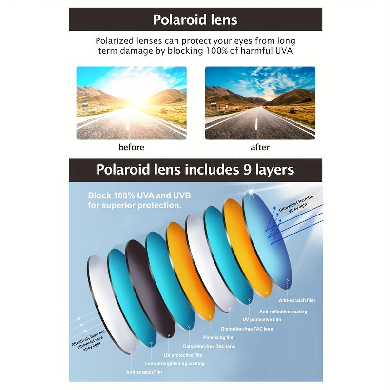 Men's Polarized Cycling Sunglasses UV Protection For Outdoor Sports
