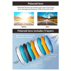 Men's Polarized Cycling Sunglasses UV Protection For Outdoor Sports