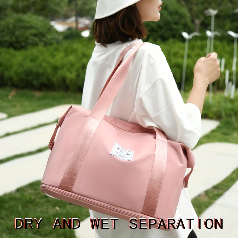 Dry Wet Separation Duffel Bag Portable Travel Gym Bag