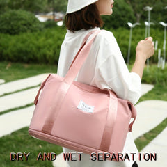 Dry Wet Separation Duffel Bag Portable Travel Gym Bag