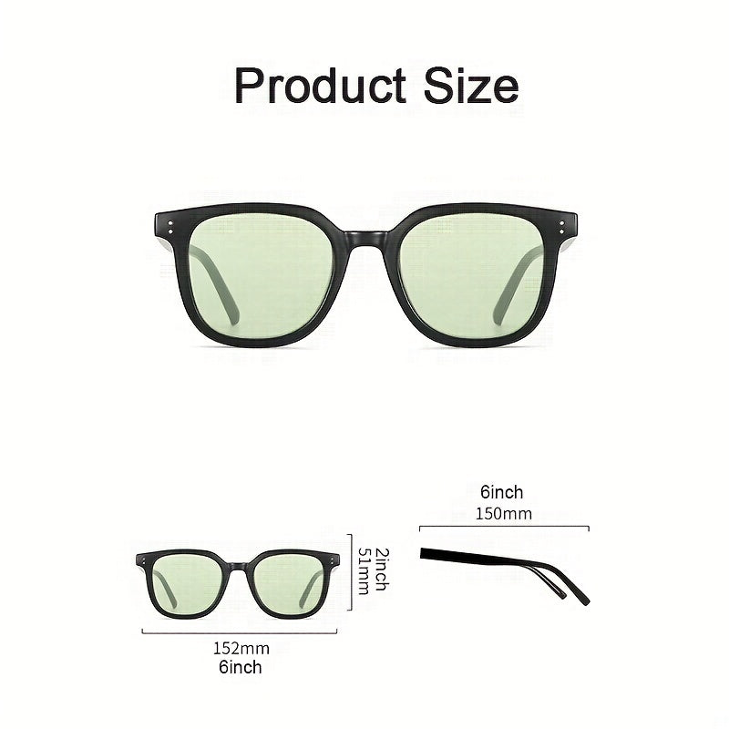 Square Frame Sunglasses UV400 Unisex Mod Glasses