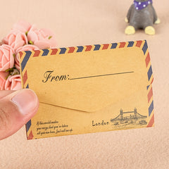 45 Retro Envelope Shaped Sticky Notes with Thank You Cards