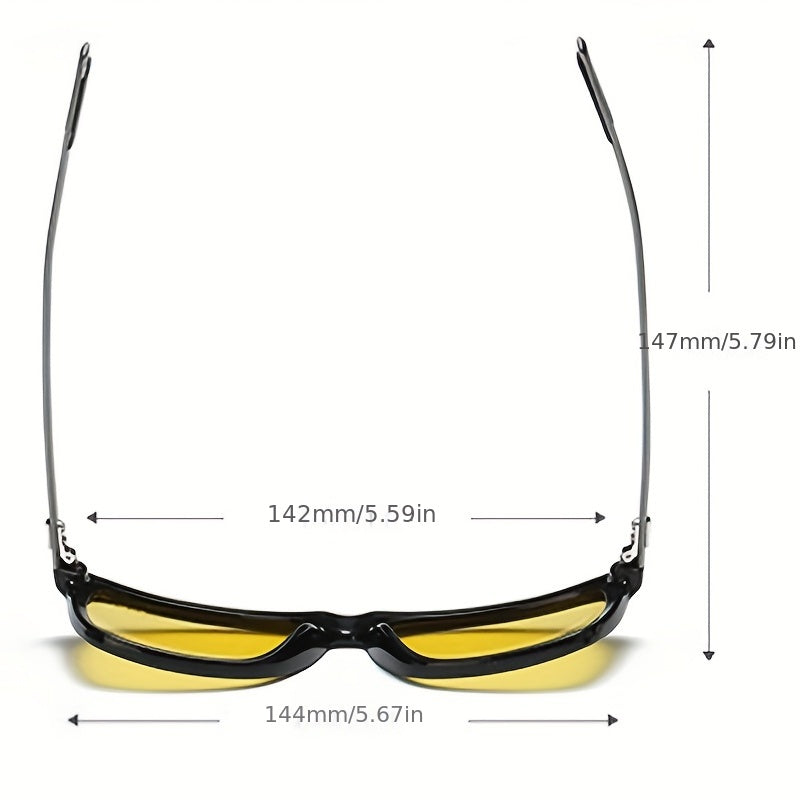 Men's Square Polarized Sunglasses Night Vision Goggles