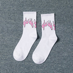Childlike Fire Pattern Crew Socks