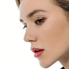 3 Pcs Stainless Steel Nose Ring Set Zirconia Septum Piercing