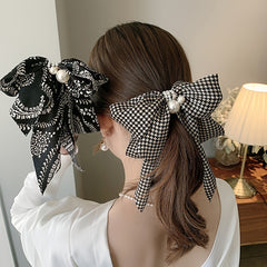 Bowknot Hair Clip Bow Hair Claw Large Barrette Hair Clamp Headdress