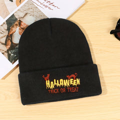 Y2K Halloween Embroidery Beanie Hat