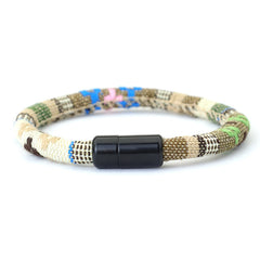 Men's Braided Leather Bracelet Bangle - Gift For Son