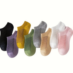 8 Pairs Fishnet Stitching Ankle Socks Women's Stockings